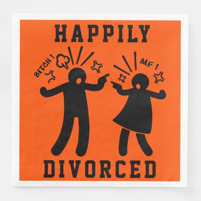 Funny Scheidung Beileid Party Serviette (Vorderseite)