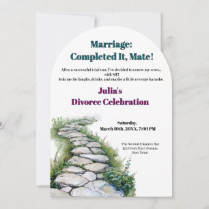 Funny Scheidung Freiheit jubelt nach Neuanfang Einladung