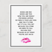 Funny Scheidung Rose sind rotes Gedicht