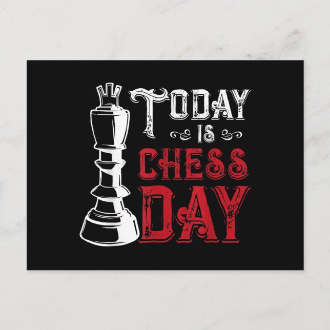 Funny Schess King Casting Design Ankündigungspostkarte (Vorderseite)