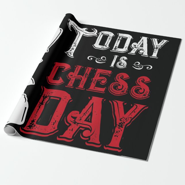 Funny Schess King Casting Design Geschenkpapier (Ungerollt)