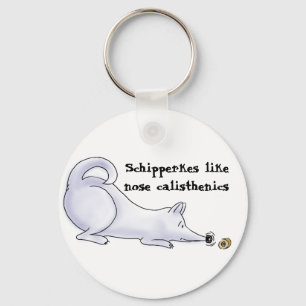 Funny Schipperke Dog Cartoon Schlüsselanhänger