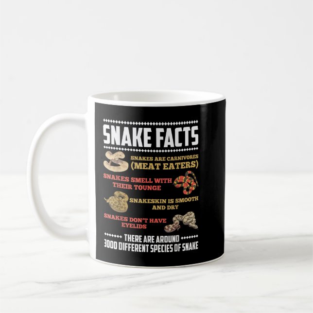 Funny Schlange Fakten Herpetology Kaffeetasse (Links)