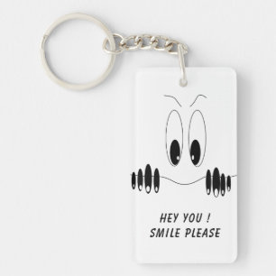 Funny Schlüsselanhänger Geschenk mit Neugier Augen