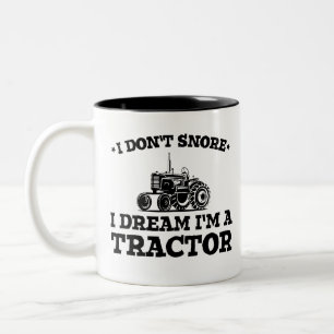 Funny Schnarchen, ich schnarche nicht im Traum, ic Zweifarbige Tasse