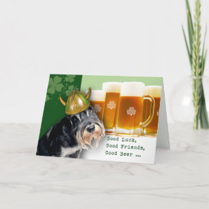 Funny Schnauzer Custom St. Patrick's Day Karte