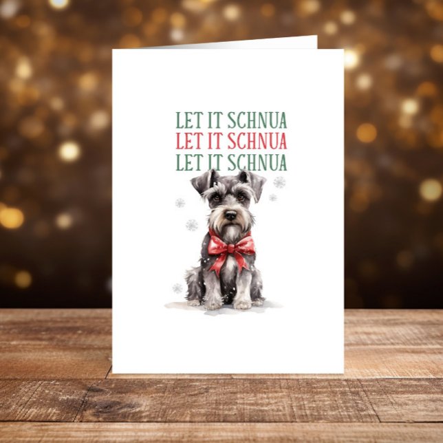 Funny Schnauzer Dog Weihnachtsfeiertage Feiertagskarte (Von Creator hochgeladen)