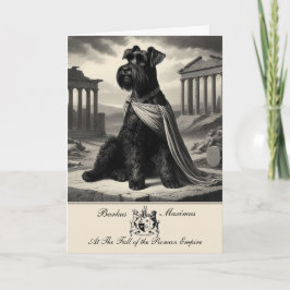 Funny Schnauzer Roman Empire Grußkarte Karte