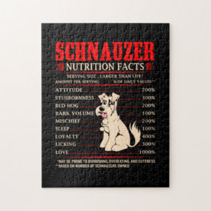 Funny Schnauzer   Schnauzer-Butrition Fakten Puzzle