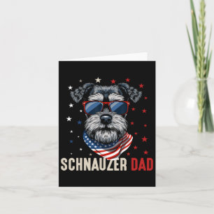 Funny Schnauzer Vater Usa Stars 4. Juli Väter Karte