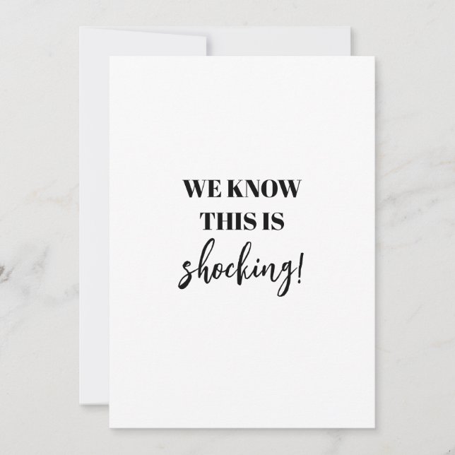 Funny schockierend endlich heiraten save the date (Vorderseite)