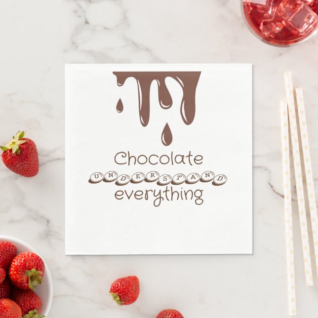 Funny Schokolade Serviette (Beispiel)