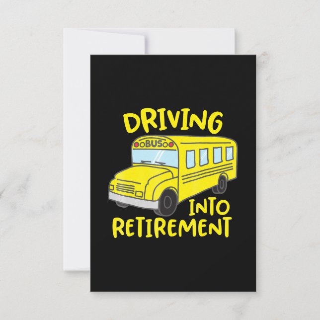 Funny School Bus Driver Retigift RSVP Karte (Vorderseite)