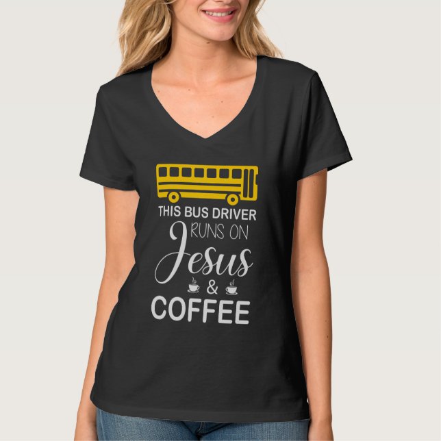 Funny School Bus Driver T - Shirt (Vorderseite)