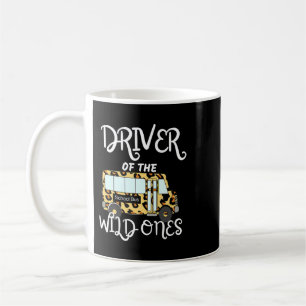 Funny School Bus Fahrer Leopard Cheetah zurück nac Kaffeetasse
