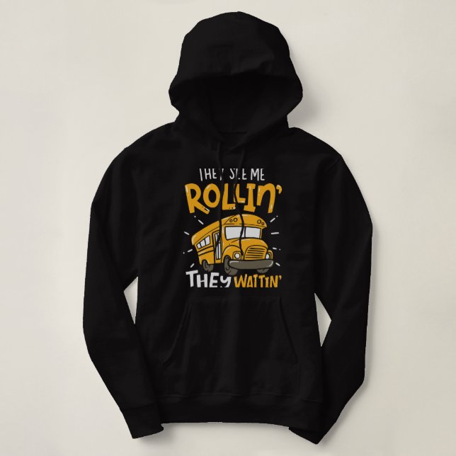 Funny School Busfahrer So Roll ich Hoodie (Design vorne)