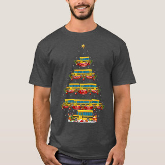 Funny School Busfahrer Xmas Santa School Bus Chri T-Shirt