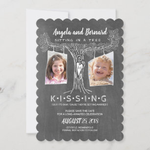 Funny School Fotos   Liebe Eichenbaum Save the Dat Einladung