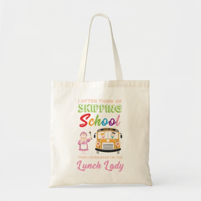 Funny School Lunch Lady Geschenk Tragetasche (Vorne)