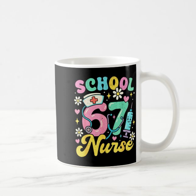 Funny School Nurse 67 Cute Medical Meme Design  Kaffeetasse (Rechts)