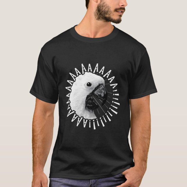 Funny schreiend Cockatoo Hoodie Parrot Bird T-Shirt (Vorderseite)