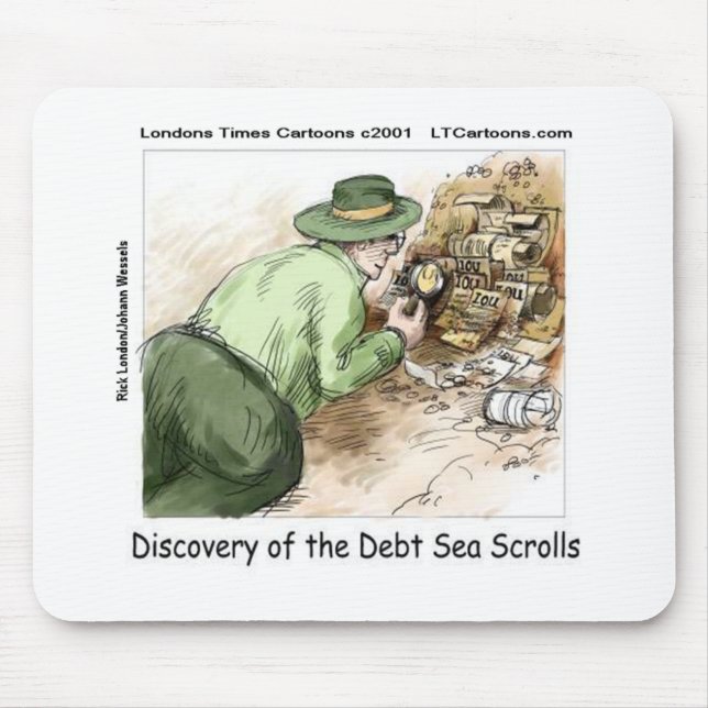 Funny Schulden Sea Scrolls Mousepad (Vorne)
