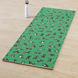 Funny Schwarz-weiß Cats Doing Pattern Yoga Mat Yogamatte