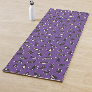 Funny Schwarz-weiß Cats Doing Pattern Yoga Mat Yogamatte