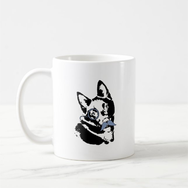Funny Schwarz-weiß Schipperke Tasse (Links)
