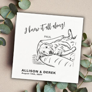 Funny Schwarz-weißer Minimalistischer Hund Cat Pet Serviette