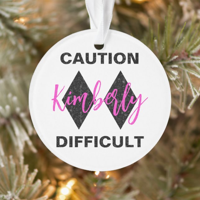 Funny Schwieriges Double Black Diamond Ornament (Baum)