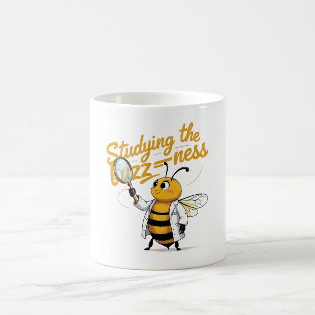 Funny Science Bee Tasse - "Study the Buzz-ness" (Mittel)