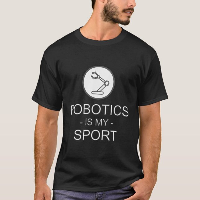 Funny Science Coding Coder Robotics ist mein Sport T-Shirt (Vorderseite)