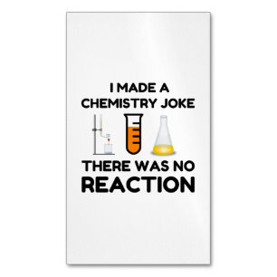 Funny Science lover Chemie Witz Magnetische Visitenkarte