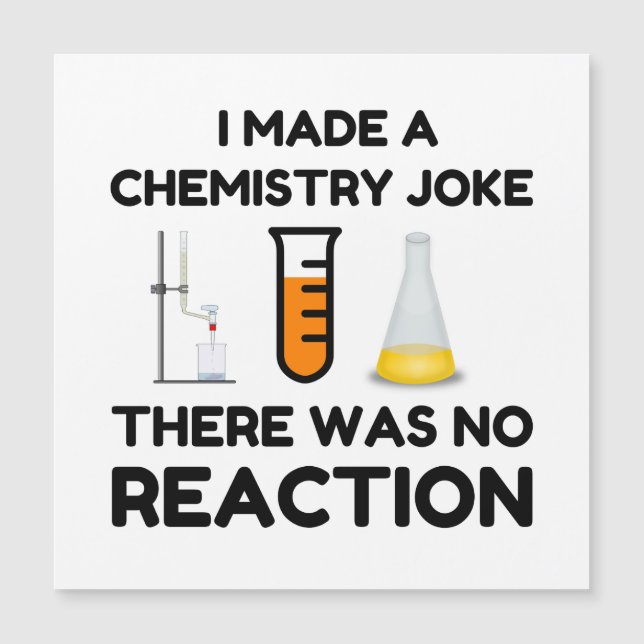 Funny Science lover Chemie Witz Magnetkarte (Vorderseite)