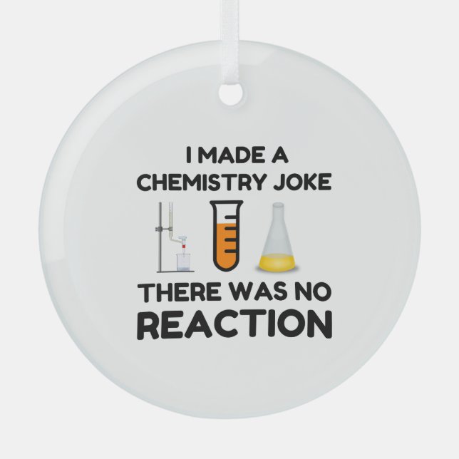 Funny Science lover Chemie Witz Ornament Aus Glas (Vorderseite)