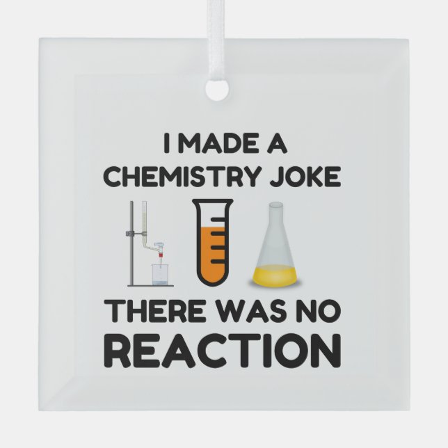 Funny Science lover Chemie Witz Ornament Aus Glas (Vorderseite)