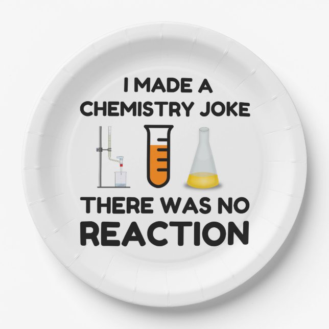 Funny Science lover Chemie Witz Pappteller (Vorderseite)