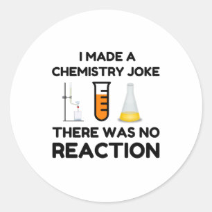 Funny Science lover Chemie Witz Runder Aufkleber