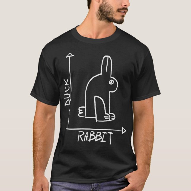Funny Science Nerd Duck Rabbit Physik Mathematik E T-Shirt (Vorderseite)