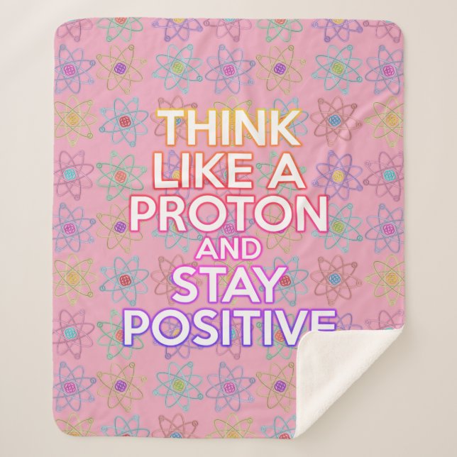 Funny Science Positives Attitude Zitat Girly Pink Sherpadecke (Vorderseite)