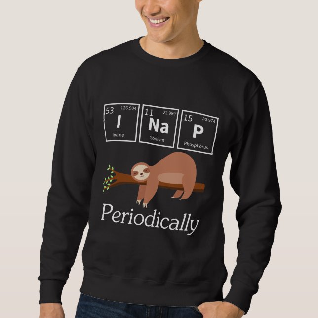 Funny Science Pub Chemie Sloth Nickerchen Lover Sweatshirt (Vorderseite)