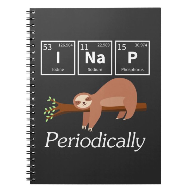 Funny Science Pub Chemistry Sloth Nickerchen Lover Notizblock (Vorderseite)