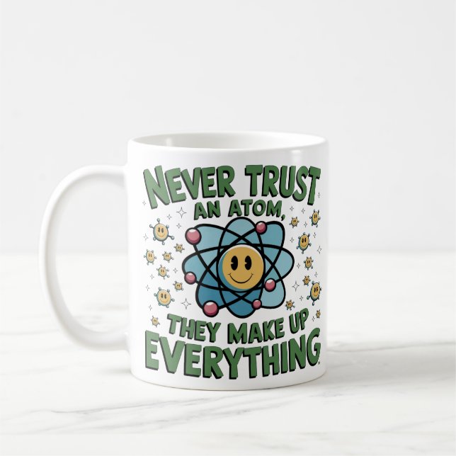 Funny Science Spaß T - Shirt - "Vertraue niemals e Kaffeetasse (Links)
