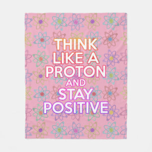 Funny Science Sprichwort Positive Attitude Girly P Fleecedecke