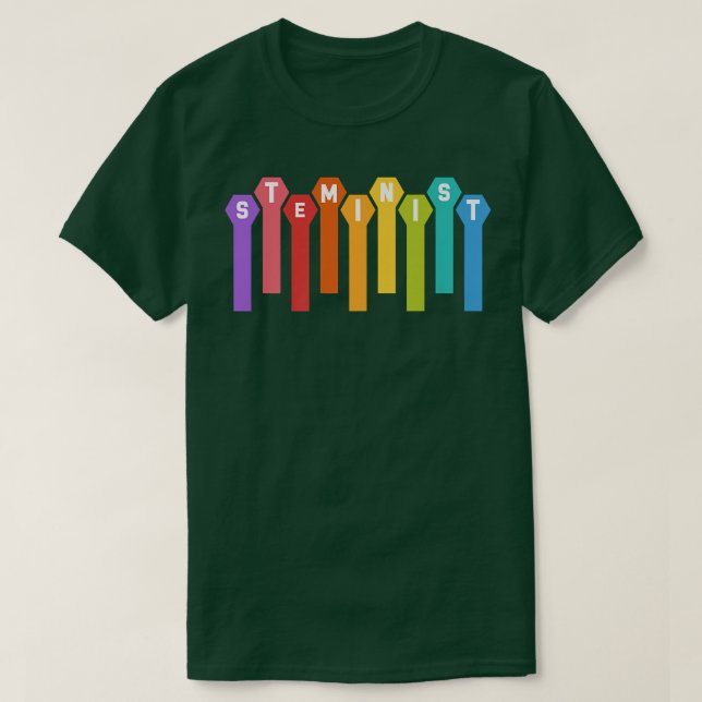 Funny Science Steminist Stem Technology Teacher Pr T-Shirt (Design vorne)