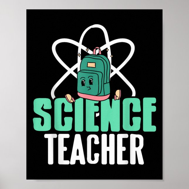 Funny Science Teacher Backpack School Humor  Poster (Vorne)