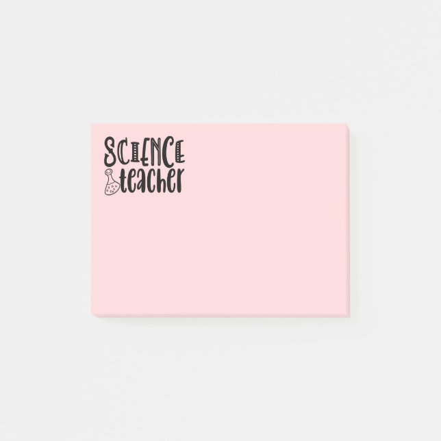 Funny Science Teacher - Chemie Biologie Physik Post-it Klebezettel (Vorderseite)