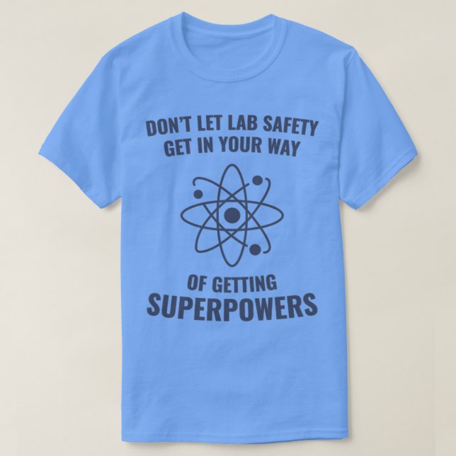 Funny Scientistry Chemistry Labrador Safety Superp T-Shirt (Design vorne)