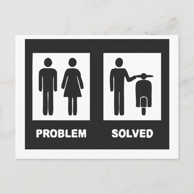 Funny Scooter Postkarte (Vorderseite)